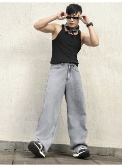 Hubberholme Men Grey Jeans - Baggy Loose Fit for Casual Style  - Image 5