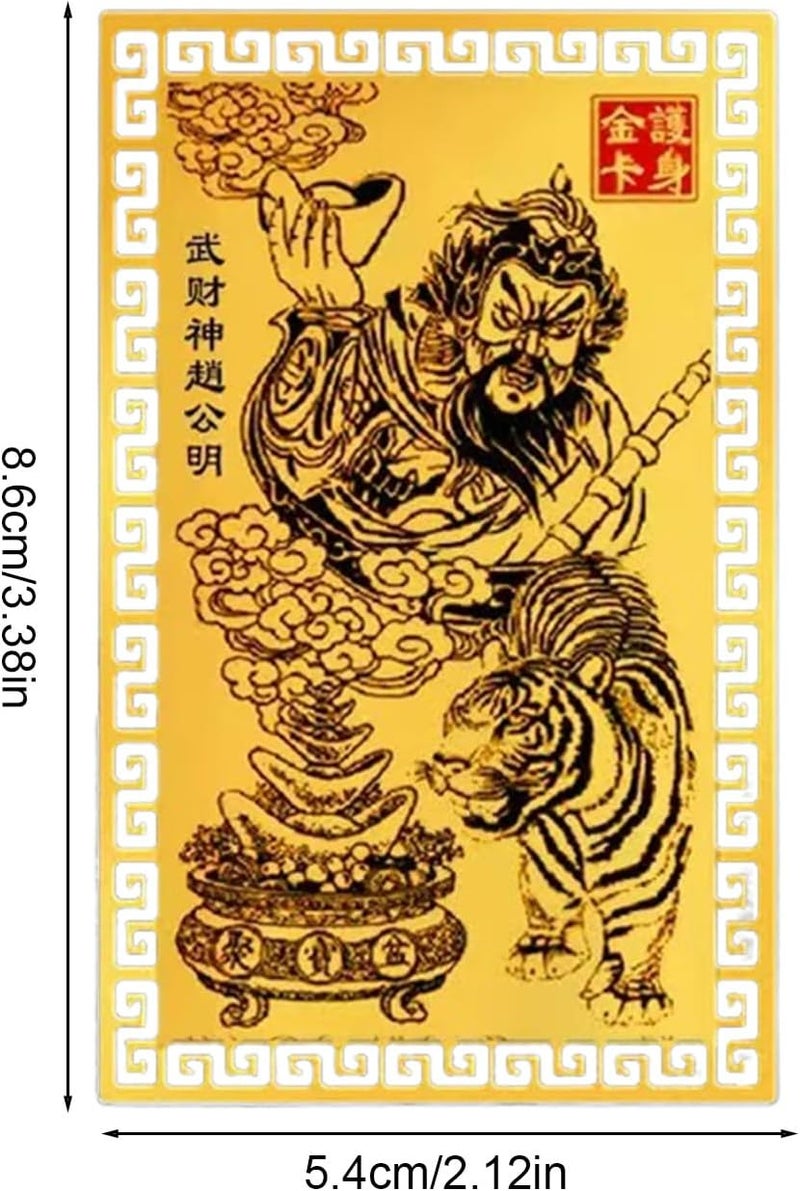 Genérico Chinese God Of Wealth Card: Mini Gold Symbol, Hand , Accent | Auspicious Gift Designed for Parents, Grandparents, Spouses, Son, Relatives, Coleg - Image 5