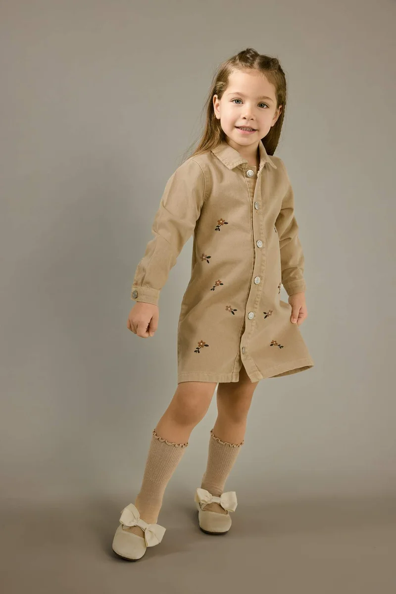DeFacto Baby Girl Long Sleeve Denim Dress
