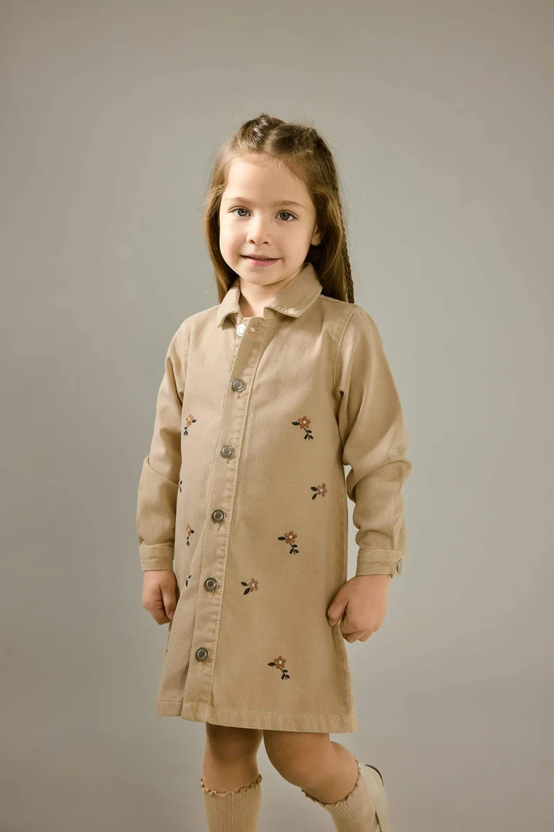 DeFacto Baby Girl Long Sleeve Denim Dress