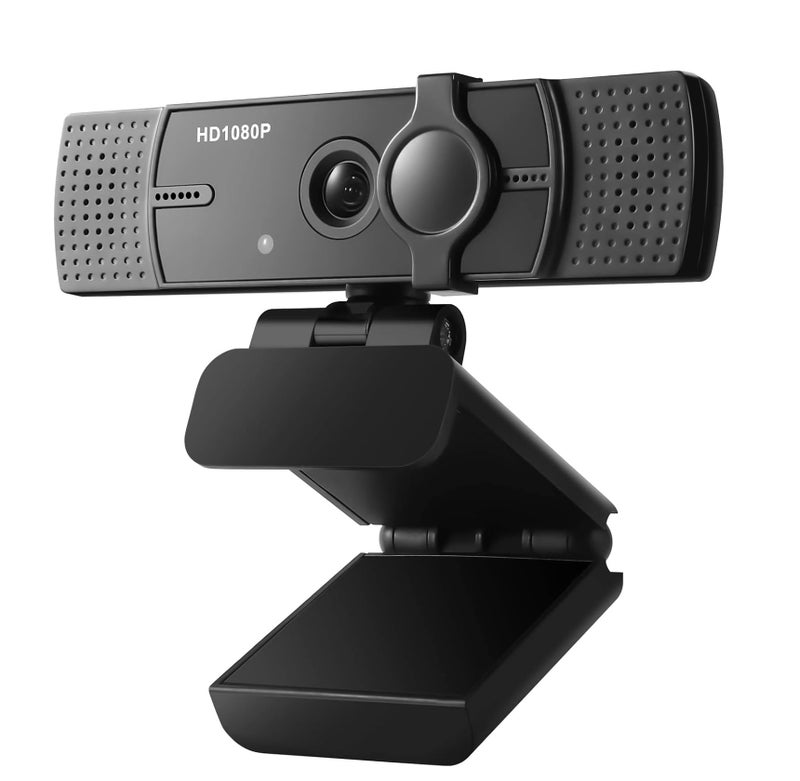 Webcam 1080P - Manual Focus - Dual Microphone - Multi Support - Full HD 1920x1080 - Black