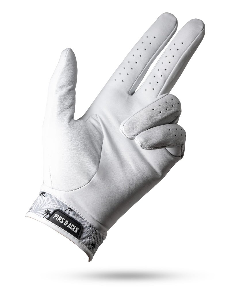 Pins & Aces - Palm Sunday Golf Glove Design - Premium AAA Cabretta Leather, Long-Lasting Durable Tour Glove for Men or Women - Premium Leather Golf Glove Left & Right Hand (Medium, Left) - Image 2