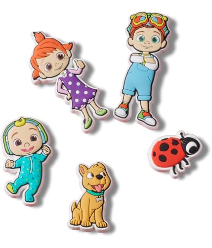 Crocs® Jibbitz Charms – Mixed Characters for Kids Shoes – Synthetic Material – Easy Attachment – Post Closure Cocomelon 5-Pack One Size One Size - Image 3