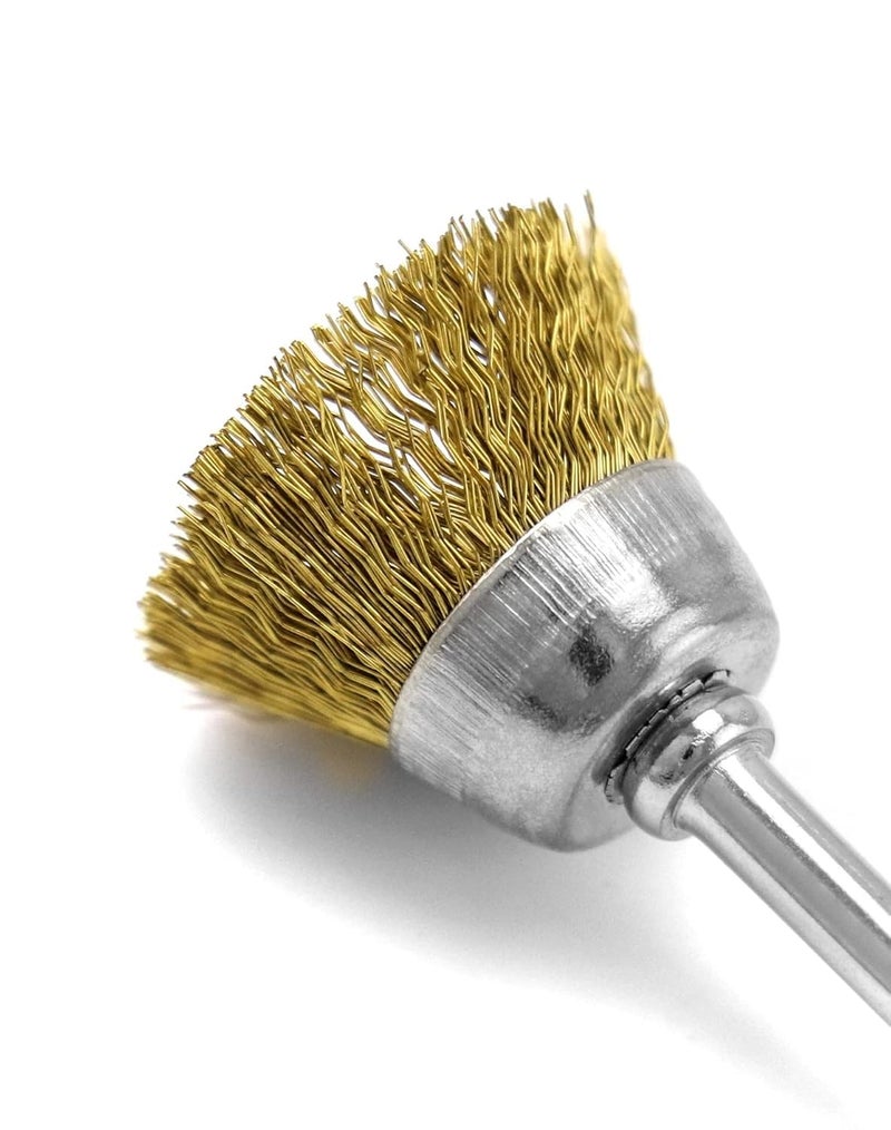 15 Wire Brushes, Wire Brush Wheel, Mini Brass Brushes for Rotary Tools - Image 2