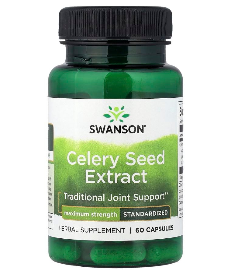SWANSON Celery Seed Extract Standardized 60 Capsules (150 mg per Capsule)