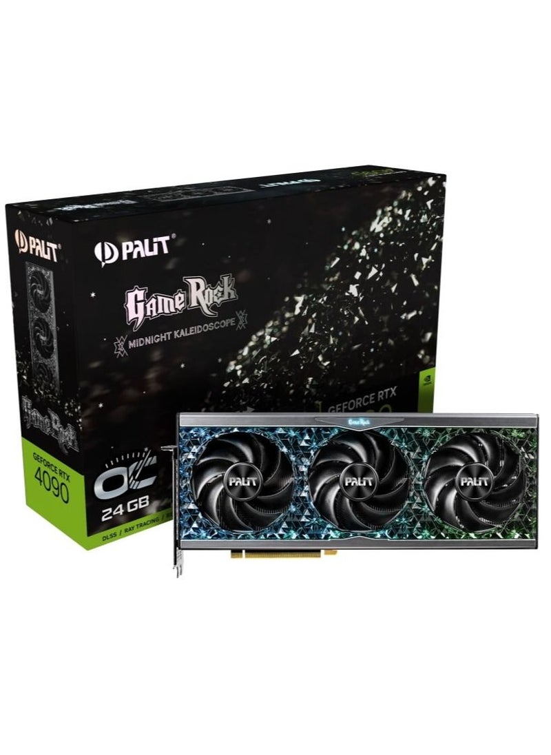 Palit - NVIDIA GeForce RTX™ 4090 GameRock OC 24GB GDDR6X Graphics Card, ARGB SYNC, 16384 CUDA Cores, 2610 MHz Boost Clock, 21Gbps,384bits Interface, PCI Gen 4,DP 1.4ax3,HDMI 2.1a x1 | NED4090S19SB-1020G - Image 1