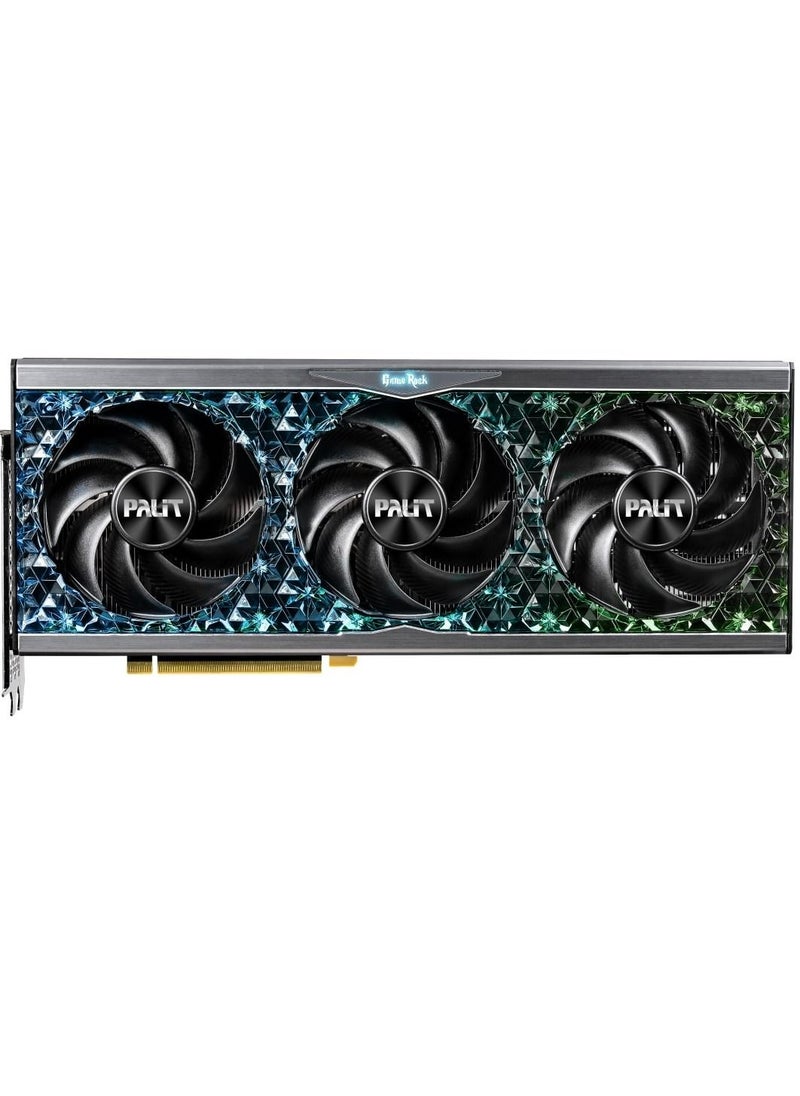 Palit - NVIDIA GeForce RTX™ 4090 GameRock OC 24GB GDDR6X Graphics Card, ARGB SYNC, 16384 CUDA Cores, 2610 MHz Boost Clock, 21Gbps,384bits Interface, PCI Gen 4,DP 1.4ax3,HDMI 2.1a x1 | NED4090S19SB-1020G - Image 1