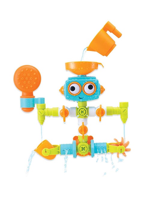Sensory Plug And Play Plumber Set 16 Piece Bath Robot Toy - Multicolor