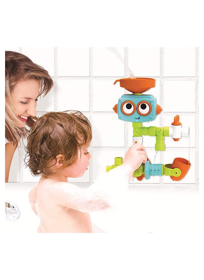 Sensory Plug And Play Plumber Set 16 Piece Bath Robot Toy - Multicolor