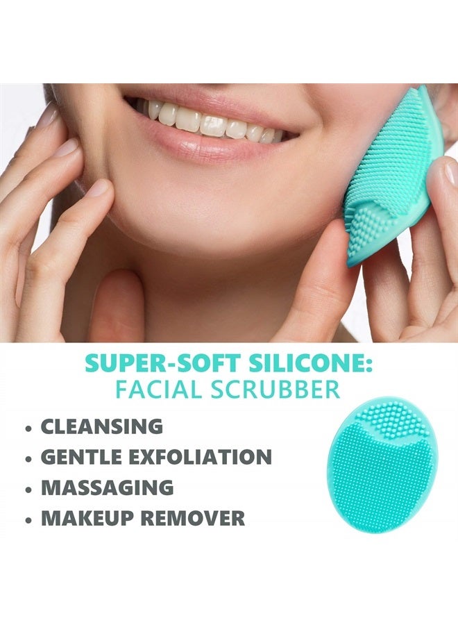 Dylonic 3 Pack Exfoliating Brush and Precision Tweezers for Ingrown Hairs Treatment, Razor Bumps Shaving Irritation - Silicone Scrubbers Gift Set, Body + Face Skin Exfoliator Brush Dry Brushing Loofah - Image 5