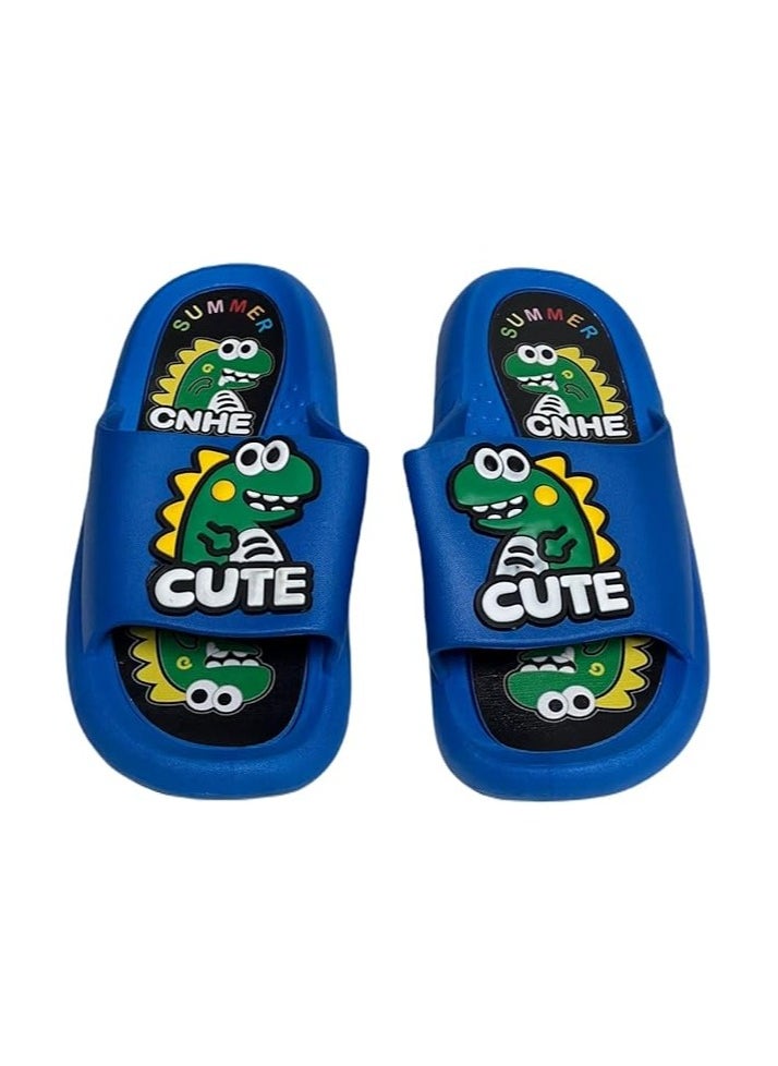 QSHOP - Cute Dinosaur Slide Sandals for Kids Boys Girls Non-Slip Quick Dry Shower Slippers Open Toe Shoes for Indoor Outdoor Beach Bathroom Children's slippers - Image 1
