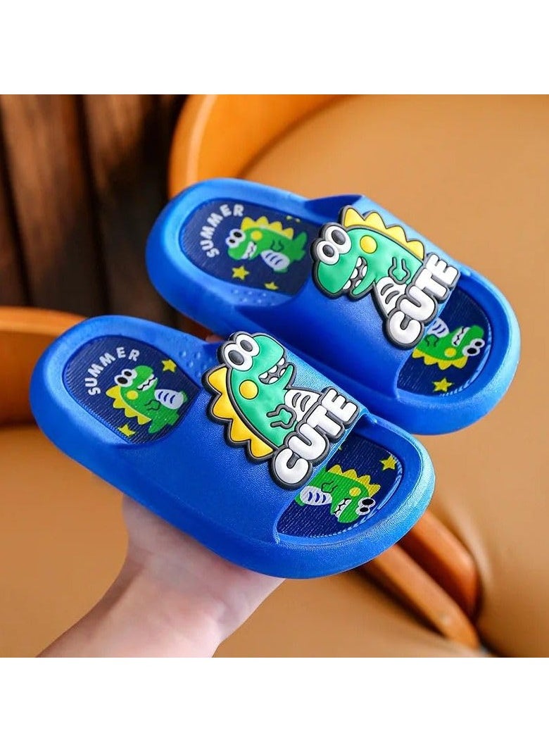 QSHOP - Cute Dinosaur Slide Sandals for Kids Boys Girls Non-Slip Quick Dry Shower Slippers Open Toe Shoes for Indoor Outdoor Beach Bathroom Children's slippers - Image 1