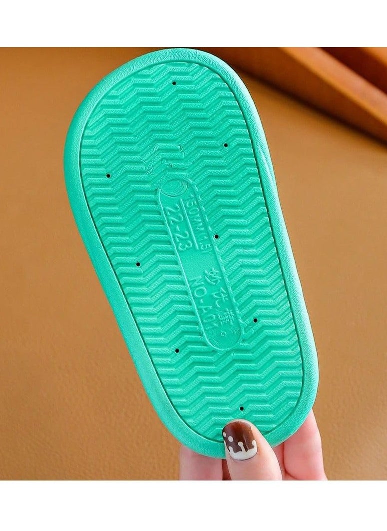 QSHOP - Cute Dinosaur Slide Sandals for Kids Boys Girls Non-Slip Quick Dry Shower Slippers Open Toe Shoes for Indoor Outdoor Beach Bathroom Children's slippers - Image 1