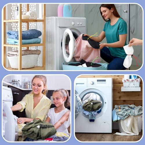 Lineshading 49 Pcs Laundry Strap Sock Clips Set Includes Laundry Strap with Buckle and Sock Clips for Nylon Organizer Accessories Tools for Washing Machine and Dryer - Image 3