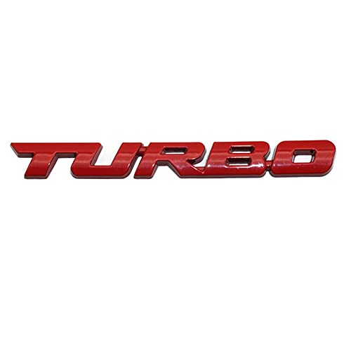 Careflection 3D Badge Emblem for Turbo Red - Shine : 13CM x 2CM Self-Adhesive Non-Rusting Sticker Plated Decal Fender Logo Waterproof Monogram for All Auto mobiles, Vehicles, Cars, Bikes,Laptop, Walls - Image 1