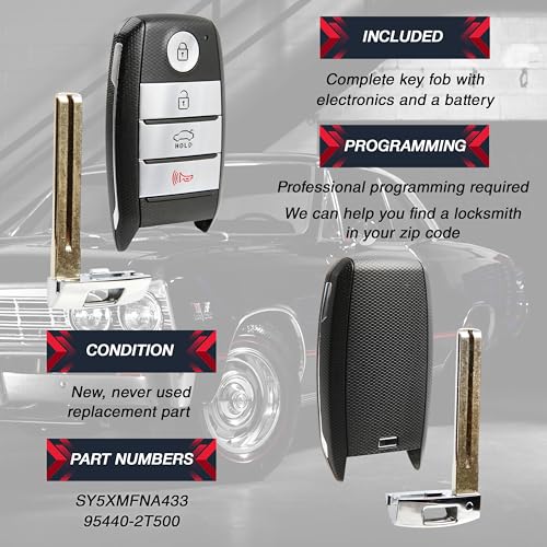 USARemote Keyless Entry Remote Key Fob Smart Replacement for 2014 2015 Kia Optima (SY5XMFNA433, 95440-2T500) - Image 4