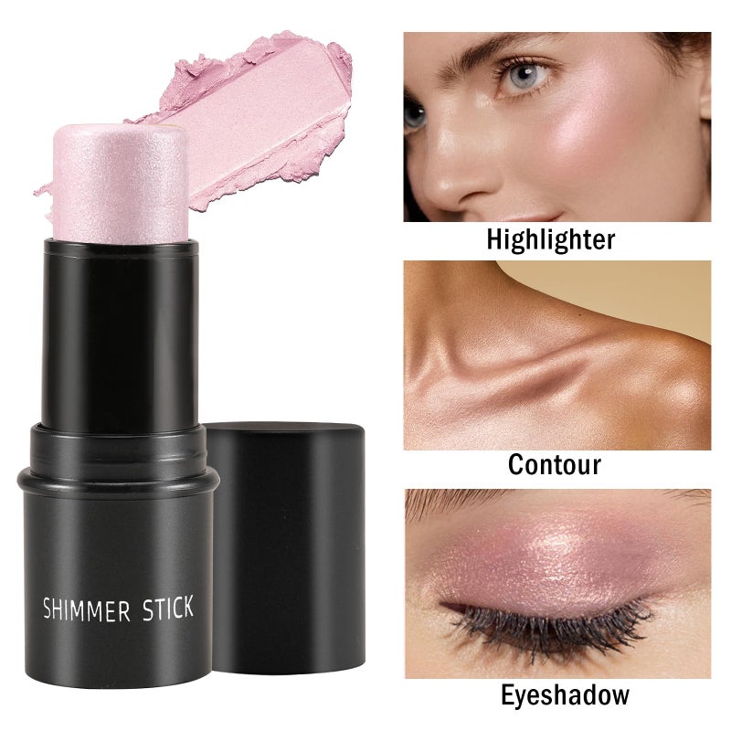 Boobeen Highlighter Makeup Stick Highlighter Bronzer Stick Glow Face Illuminator Highlight Contouring Sticks Waterproof Long-lasting - Image 2