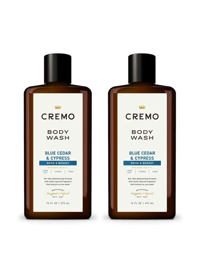 cremo Rich-Lathering Blue Cedar & Cypress Body Wash,  16 Fl Oz (2-Pack) - Image 1