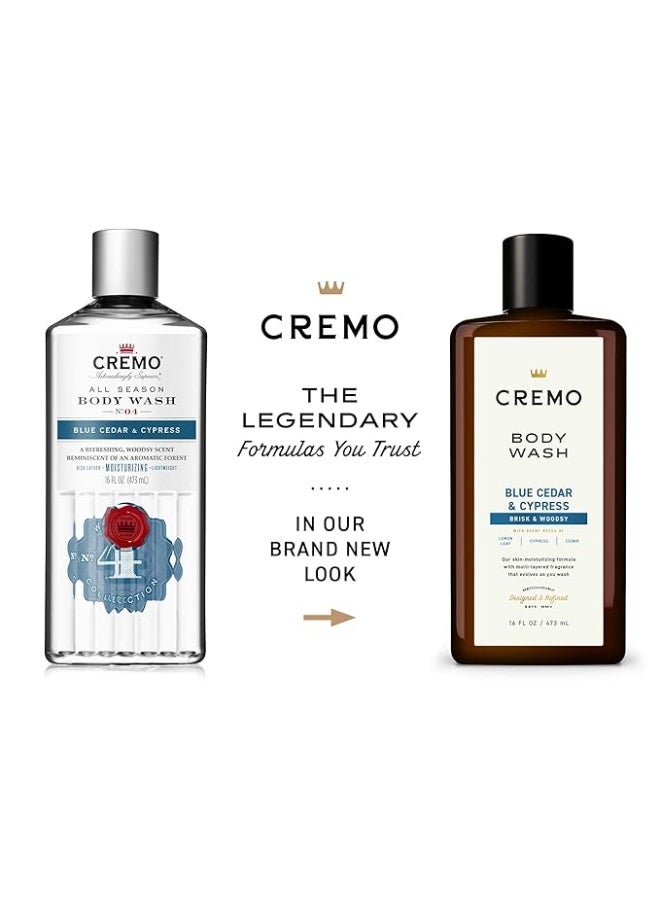 cremo Rich-Lathering Blue Cedar & Cypress Body Wash,  16 Fl Oz (2-Pack) - Image 3