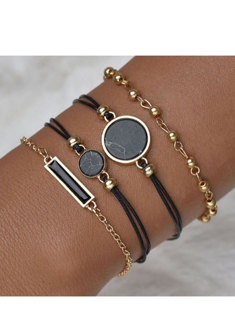 لفباي 5PCS Stylish Beautiful Ladies Watch Bracelet Charming and Elegant Holiday Gift Women's Watch Set Women's Bangle Watch and Bracelet Set - Image 3