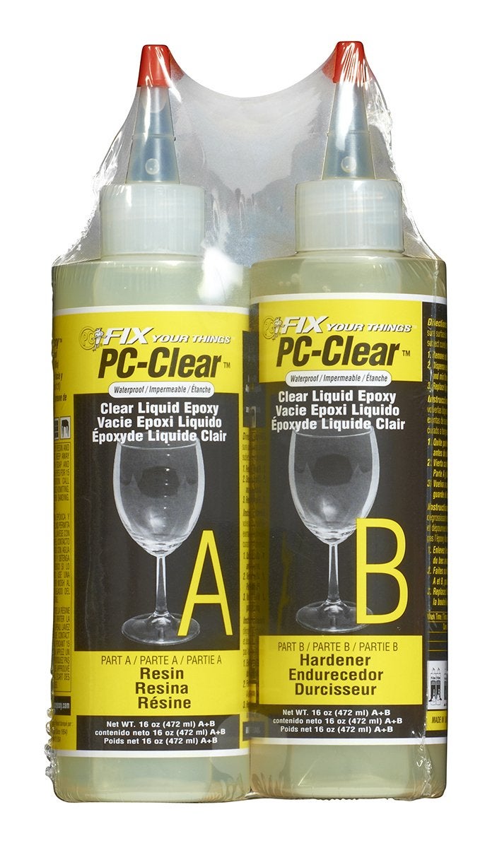 PC Products PC-Clear Epoxy Adhesive Liquid, 16oz in Two Bottles, Clear 70161 - Image 1