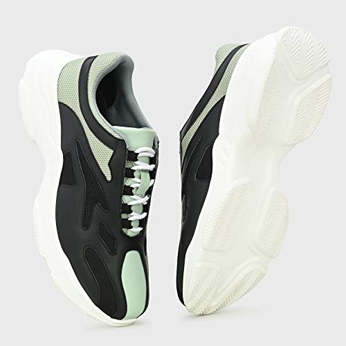 Cruiser Chunky Sneaker for Men | Bold & Trendy Design | Lightweight & Comfortable with Cushioned Insole | Perfect for Streetwear & Casual Outfits_Black_6 UK - Image 4