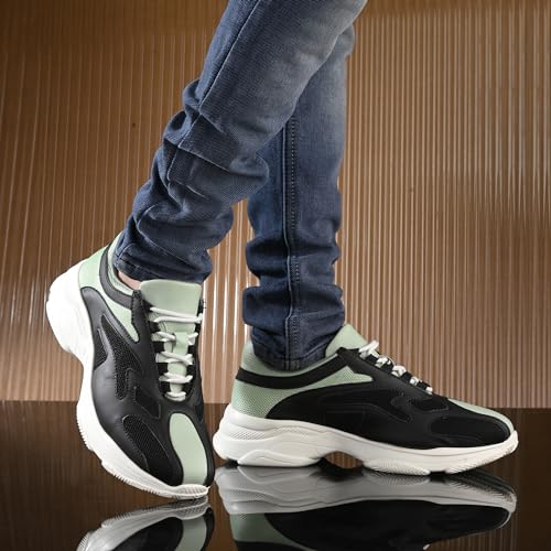 Cruiser Chunky Sneaker for Men | Bold & Trendy Design | Lightweight & Comfortable with Cushioned Insole | Perfect for Streetwear & Casual Outfits_Black_6 UK - Image 3