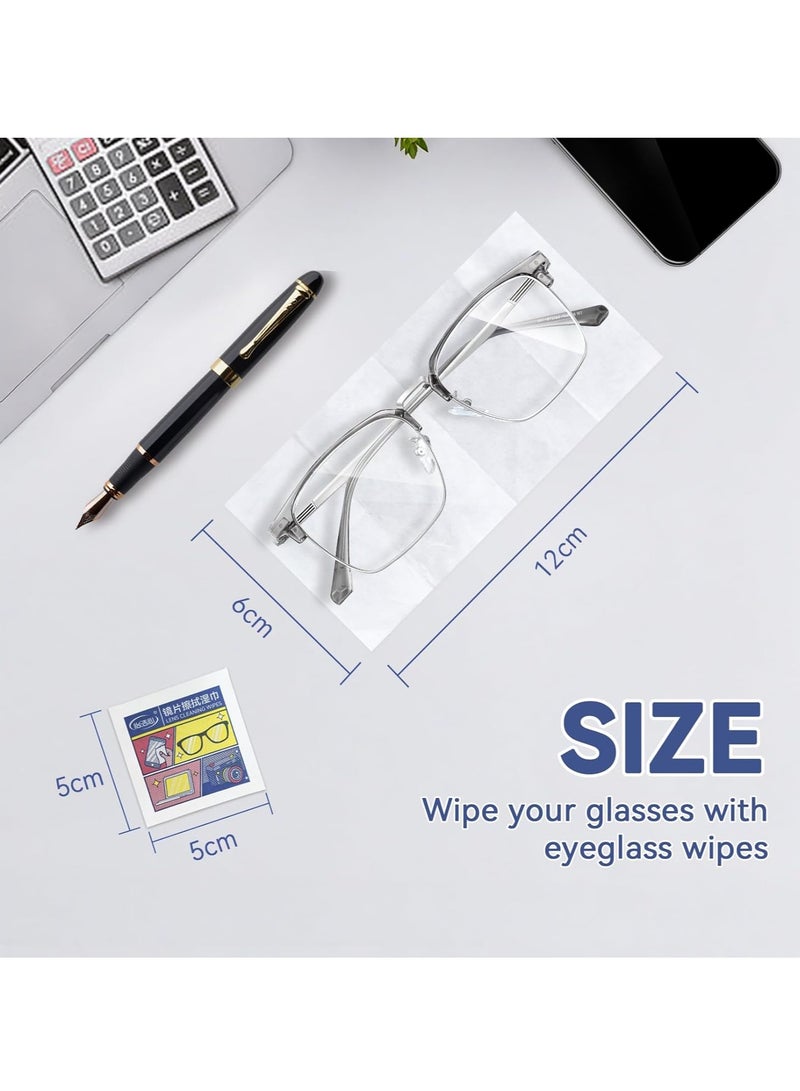 HW 100 Pcs Lens Wipes, Glasses Wipes, Lens Cleaner for Glasses, Camera Lenses, Cell Phone Laptop, Individually Packed Single Use Disposable Cloths in Sachets - Image 4