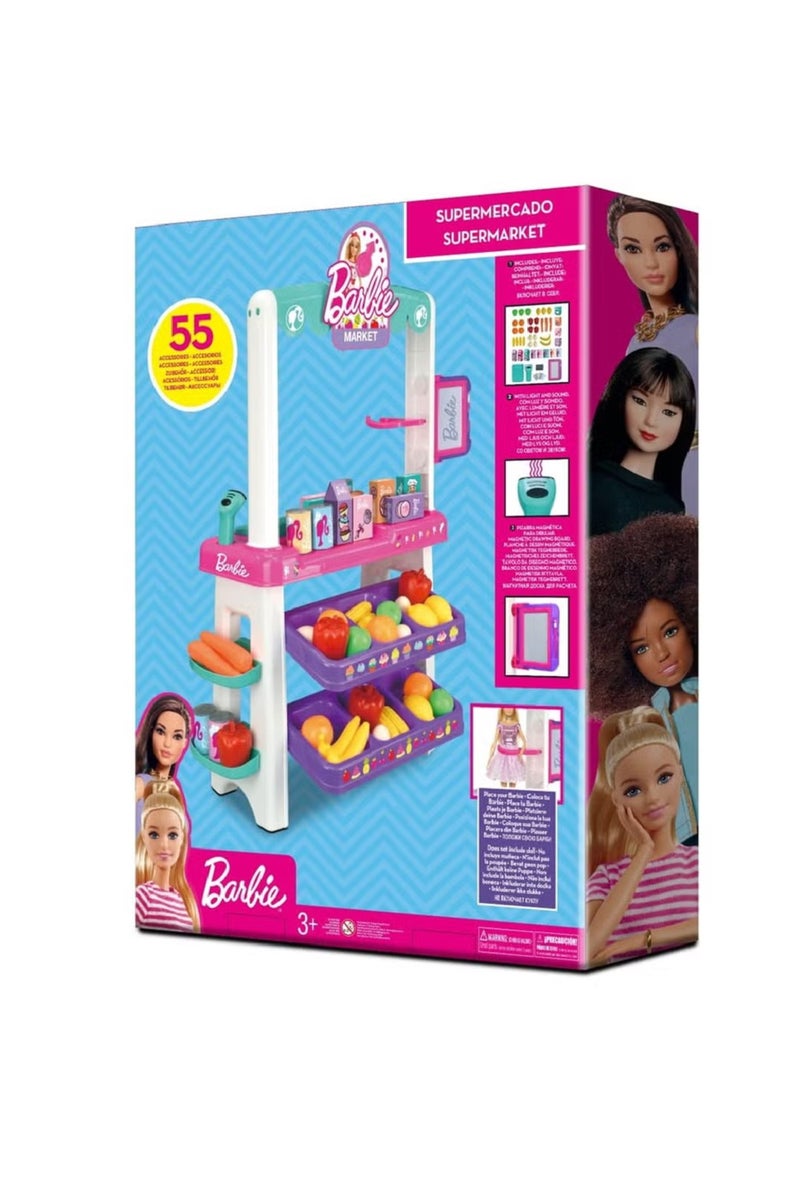 Barbie Supermarket Playset with Light & Sound, 55 Accessories - Image 2