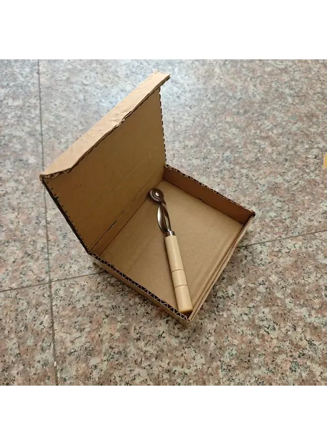 2pcs Metal Paper Punch Tool With Wooden Handle For DIY Crafts Wrapping - Image 3