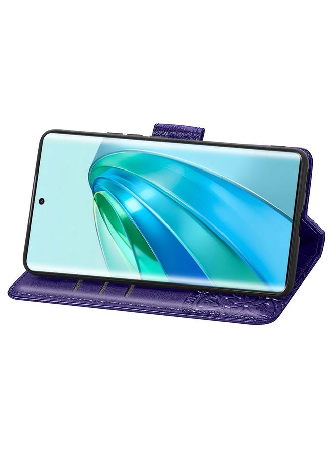 S-TOP Case For Honor X9a Butterfly Love Flower Embossed Leather Phone Case - Image 4