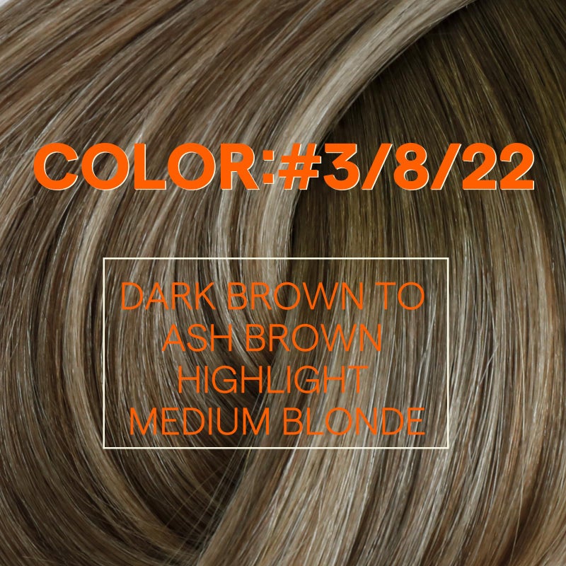 Full Shine Weft Hair Extensions Human Hair Color 3/8/22 Balayage Sew in Hair Extensions Real Human Hair Ombre Walnut Brown to Light Brown with Butter Blonde Sew in Weft Bundles 18 Inch 105g - Image 4