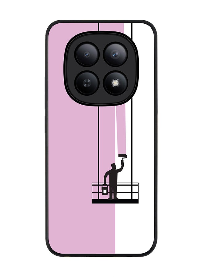 For Xiaomi Redmi Note 15 5G / Poco M8 Case,Slim fit Camera Protection, Shockproof Thin Phone cover  - Paint Hanger (Pink)