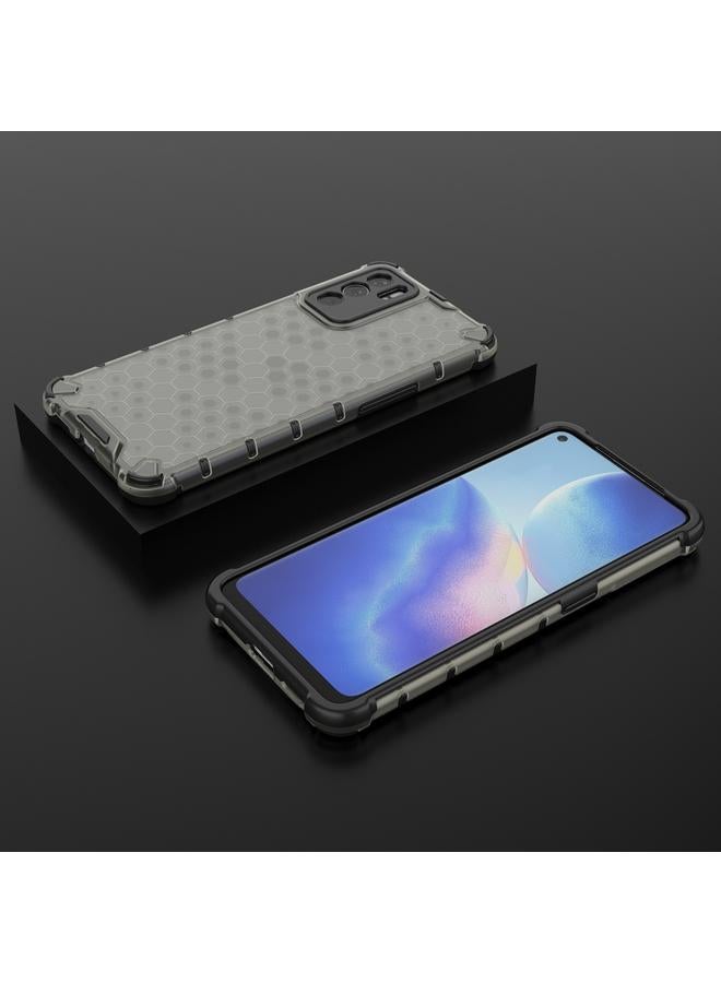 اس-توب جراب لهاتف OPPO Reno6 5G مصنوع من مادة PC Honeycomb المقاومة للصدمات + جراب واقٍ من مادة TPU - Image 4