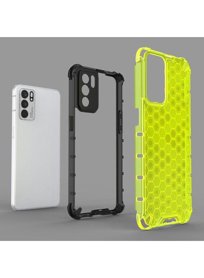 اس-توب جراب لهاتف OPPO Reno6 5G مصنوع من مادة PC Honeycomb المقاومة للصدمات + جراب واقٍ من مادة TPU - Image 5