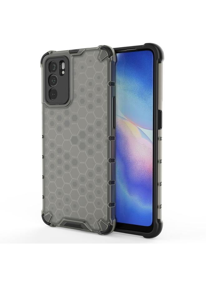 اس-توب جراب لهاتف OPPO Reno6 5G مصنوع من مادة PC Honeycomb المقاومة للصدمات + جراب واقٍ من مادة TPU - Image 1