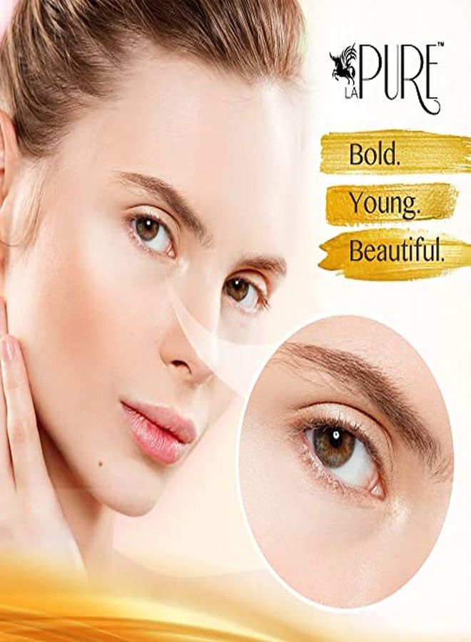 LA PURE أقنعة علاج العين من الذهب عيار 24 قيراط - لاصقات تحت العين، علاج الهالات السوداء تحت العين، علاج أكياس تحت العين، قناع للعيون المنتفخة، مضاد للتجاعيد، الهالات السوداء تحت العين، وسادات هلامية 15 زوجًا - Image 4
