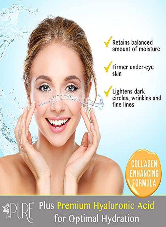 LA PURE أقنعة علاج العين من الذهب عيار 24 قيراط - لاصقات تحت العين، علاج الهالات السوداء تحت العين، علاج أكياس تحت العين، قناع للعيون المنتفخة، مضاد للتجاعيد، الهالات السوداء تحت العين، وسادات هلامية 15 زوجًا - Image 3
