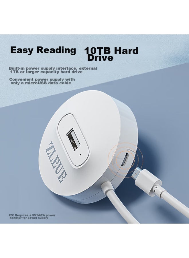 Zleue Usb Hub Splitter 2.0, 4-port Hub Expansion Dock, Laptop And Desktop Computer Multi-port Adapter, Multi-port Extension Cable With Power Port, 0.5 Meters, E8002c - Image 2