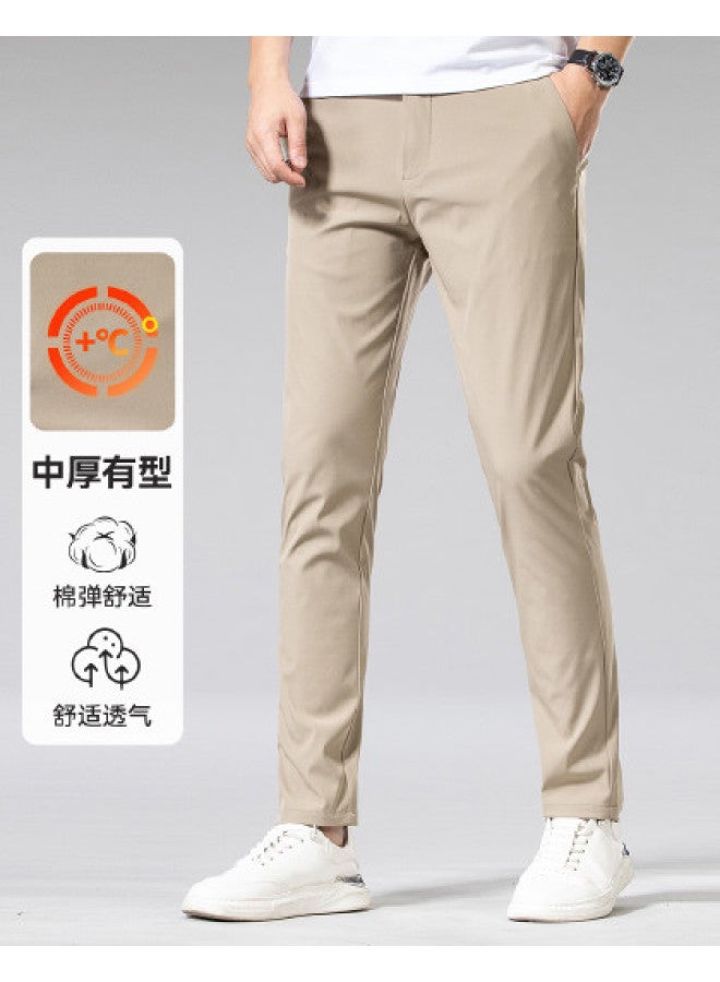 Fapai Medium Thickness, Easy To Care For] Spring Business Casual Versatile Comfortable Mid-rise Casual Pants Men's Casual Pants - Image 1