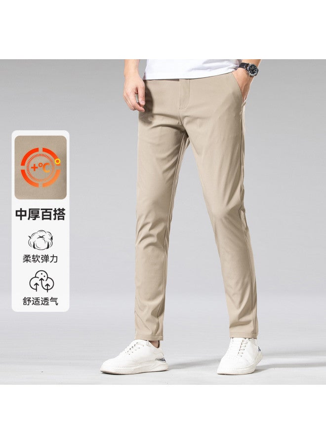 Fapai Medium Thickness, Easy To Care For] Spring Business Casual Versatile Comfortable Mid-rise Casual Pants Men's Casual Pants - Image 2