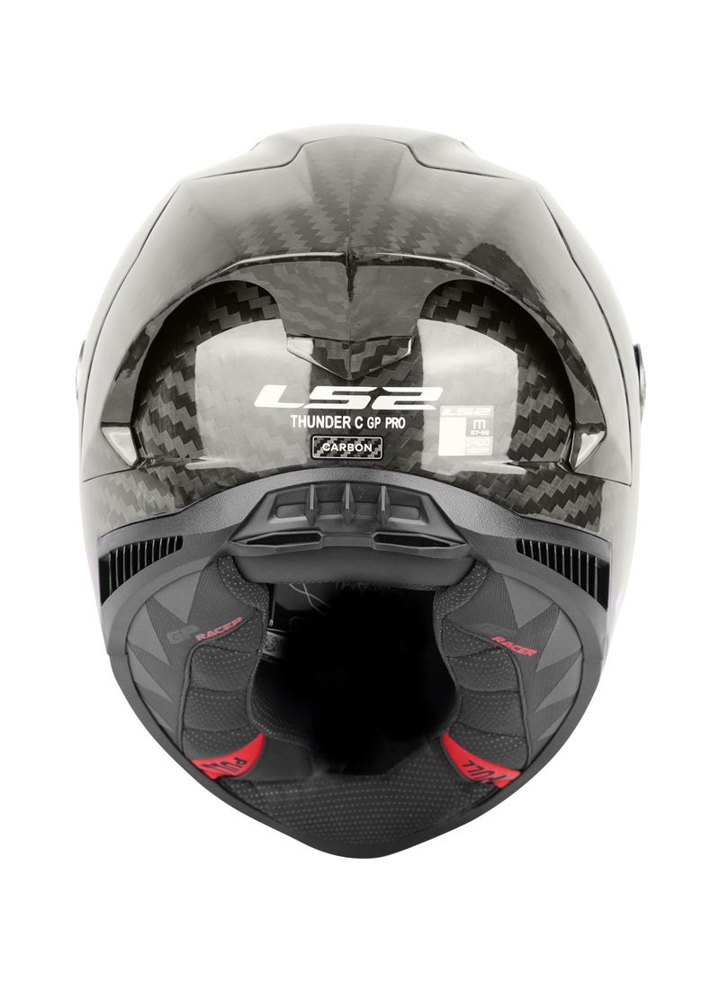 LS2 HELMETS FF805 Thunder Carbon GP Pro Solid Carbon 9K Premium Racing Helmet - 609296 - Image 4
