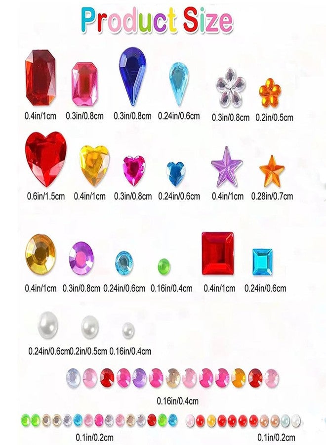 BoAn 3800 Pcs Gems Stickers for Kids Crafts, 12 Sheets Self Adhesive Gems for Crafting, DIY Decoration Bling Rhinestones Jewel Stickers, Stick on Gems, Muti Colors Shapes - Image 2