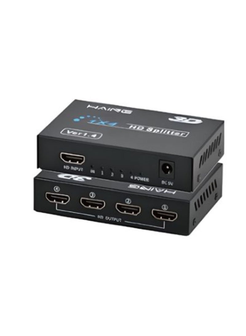 Haing HD Splitter Ver 1.4 1x4 Full 3D 4Kx2K UK Plug - Image 1