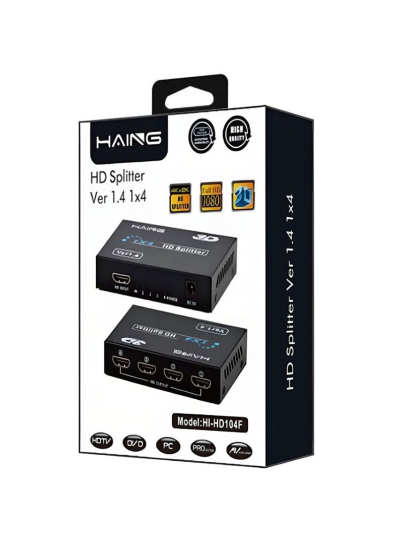 Haing HD Splitter Ver 1.4 1x4 Full 3D 4Kx2K UK Plug - Image 2