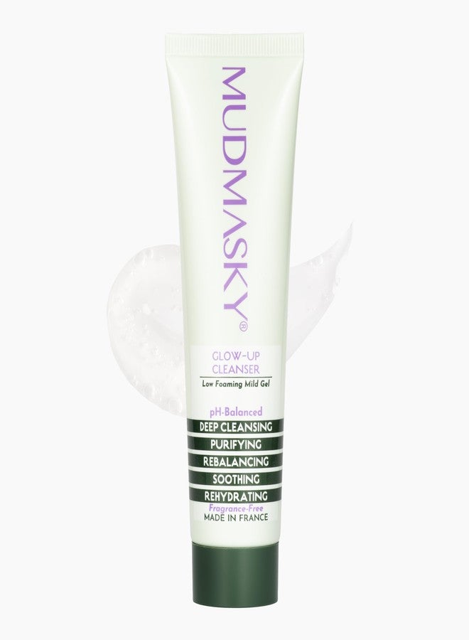 MUDMASKY Glow Up Cleanser 2.0 OZ - pH-balanced - plant-based cleanser, made in France, Gentle on skin, tough on impurities. Low-foaming gel cleanser without SLS and harsh chemicals. Sensitive skin. - Image 2