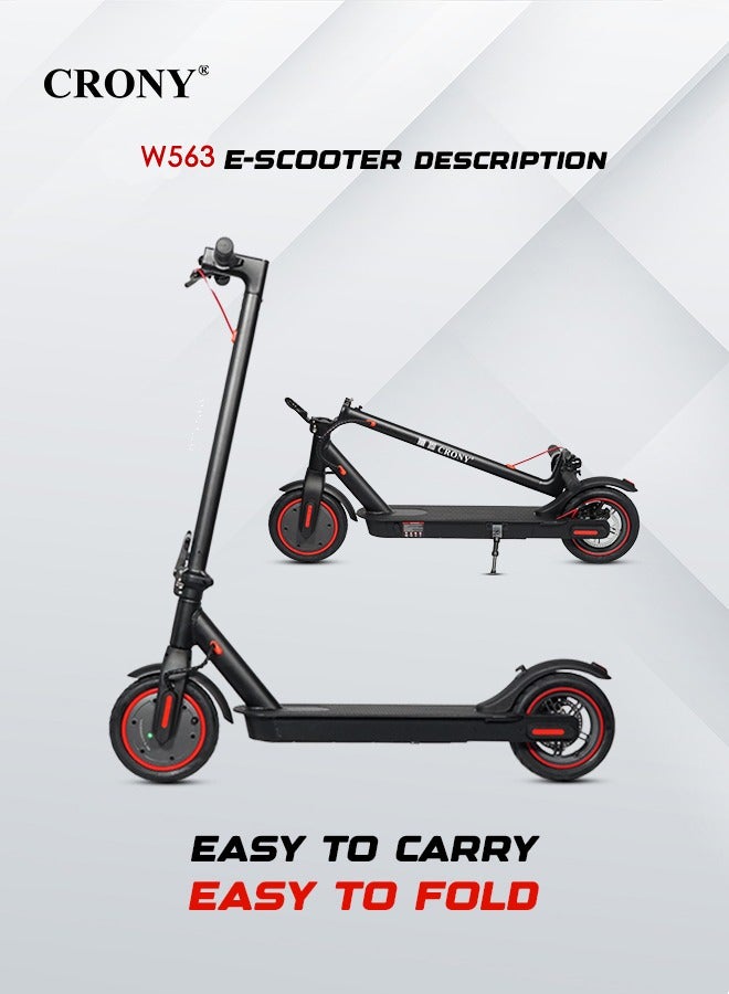 Crony M365 App E-Scooter For Kids/Teen, 250w Brushless Motor, 45km/h High-Speed Urban Commuter , 36v Battery Electric Scooter For Adults, Rear Disc Brake, App-Controlled Smart Scooter With Led Headlights, Portable Lightweight Aluminum Frame, Off-Road Capable, Bluetooth Connectivity, Travel-Ready Design,Black - Image 2
