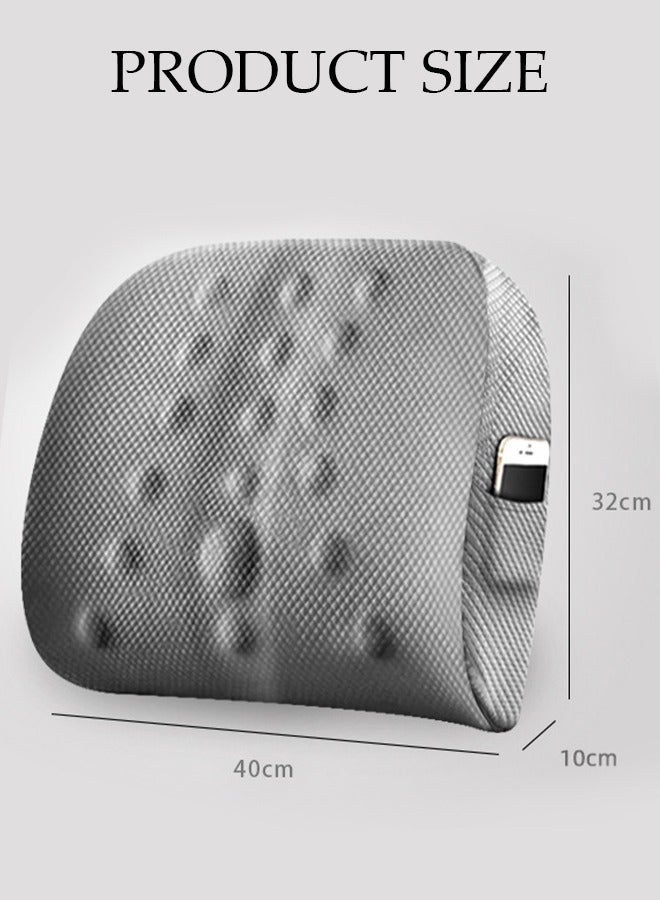 DUNISO Adjustable Lumbar Support Pillow Improve Lower Back PainRelief and Sitting Posture Adjustable Slider Ergonomic Memory Foam Back Cushion for Long Sitting for Office Chair Car Plane - Image 3