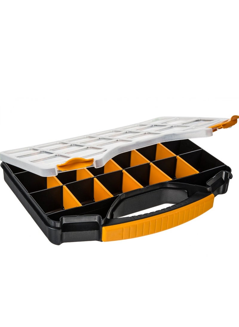 Mano ORG 13" Tools Organizer (326 mm x 257 mm x 48 mm) – High-Quality Plastic Case with 20 Versatile Dividers and Secure Plastic Lock - Image 1