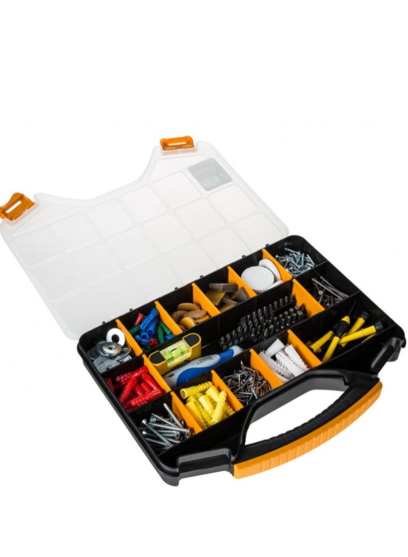 Mano ORG 13" Tools Organizer (326 mm x 257 mm x 48 mm) – High-Quality Plastic Case with 20 Versatile Dividers and Secure Plastic Lock - Image 2